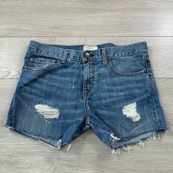 Current Elliott The Boyfriend Raw Hem Jean Shorts - Picture 3 of 12